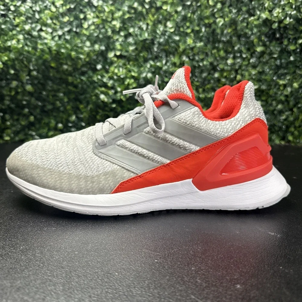 Adidas Knit Sneaker Mens Size 6 Unisex White Grey Orange Shoes